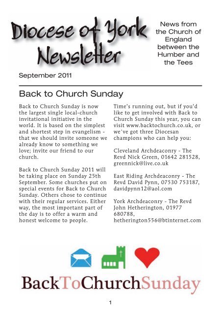 Back to Church Sunday - Diocese of York