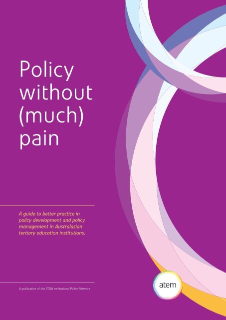 Policy without (much) pain - University of Ballarat