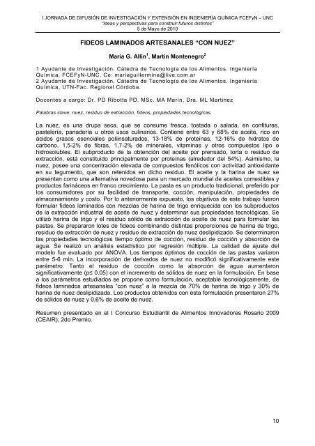 Libro de resÃºmenes - Facultad de Ciencias Exactas, FÃ­sicas y ...