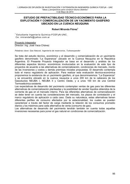Libro de resÃºmenes - Facultad de Ciencias Exactas, FÃ­sicas y ...