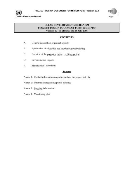 clean development mechanism project design document ... - Nefco