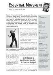 essential movement - Polarity Therapiezentrum Schweiz