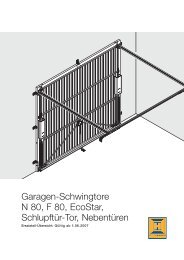 Ersatzteile Garagen-Schwingtore - Effertz GmbH