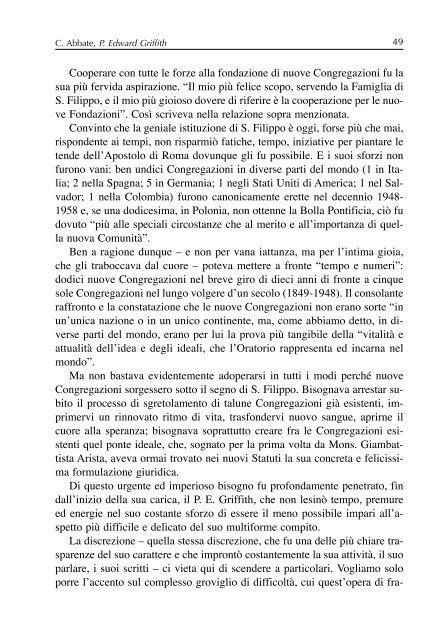 Parte I - Confederazione dell'Oratorio di San Filippo Neri