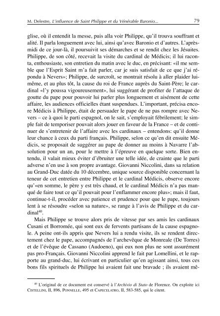 Parte I - Confederazione dell'Oratorio di San Filippo Neri