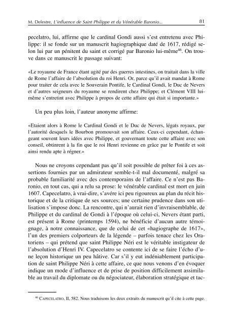 Parte I - Confederazione dell'Oratorio di San Filippo Neri