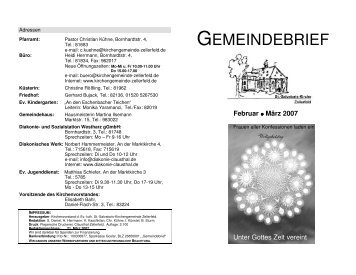 Februar - Kirchengemeinde Zellerfeld