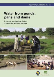 Water from ponds, pans and dams - Disaster risk reduction