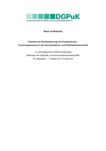 Download Book of Abstracts - Institut für Journalistik und ...