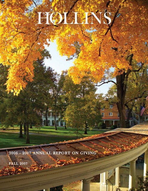 06 07 Annual Report On Giving Hollins University
