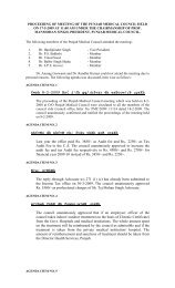 Proceedings of the Meeting held on 17.05.2009 - Punjab Medical ...