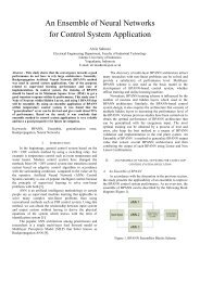 An Ensemble of Neural Networks for Control System Application