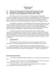 MEMORANDUM June 26, 2013 To: Members of the Subcommittee ...