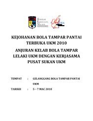 kejohanan bola tampar pantai terbuka ukm 2010 ... - Sistem e-Warga