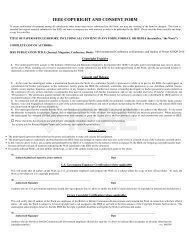 IEEE COPYRIGHT AND CONSENT FORM