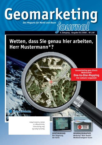 Wetten, dass Sie genau hier arbeiten, Herr ... - infas GEOdaten