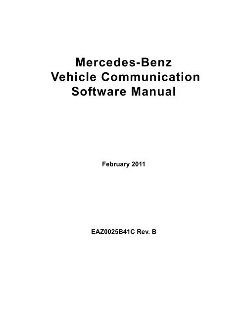 Mercedes-Benz Vehicle Communication Software Manual [702kb ...