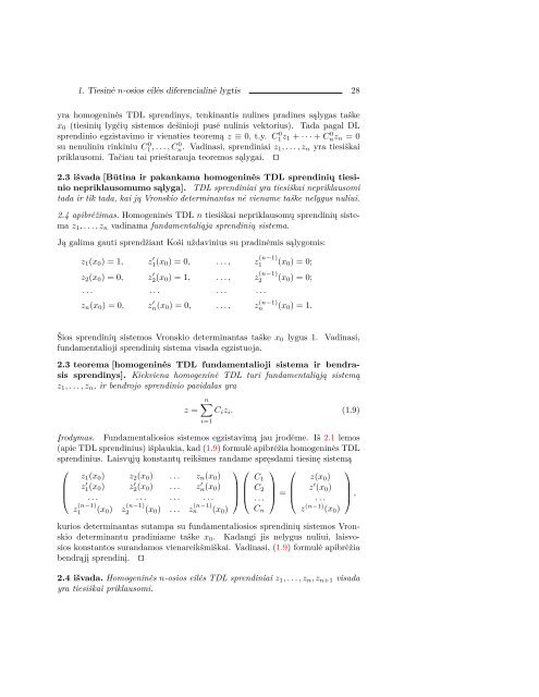 PaskaitÅ³ konspektas - Matematikos ir Informatikos fakultetas