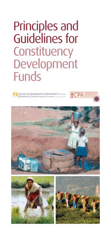 Principles and Guidelines for Constituency Development Funds