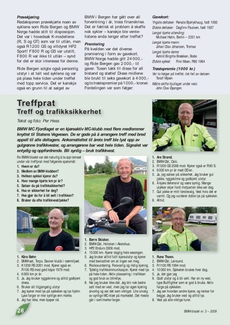 Medlemsblad for BMW Klubben Norge Ã¢Â€Â“ nr. 3-2009 Ã¢Â€Â“ 9. ÃƒÂ¥rgang Me ...