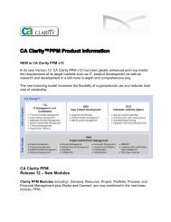 CA Clarity PPM Release 12 – New Modules - Digital Celerity