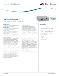 MC10x SERIES (V4) Fast Ethernet Media Converters