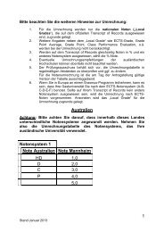 1 Australien Notensystem 1 Note Australien Note Mannheim ... - BWL