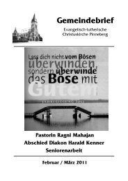 Download Gemeindebrief 1/2011 - Christuskirche Pinneberg