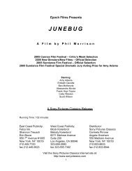 JUNEBUG - Sony Pictures Classics