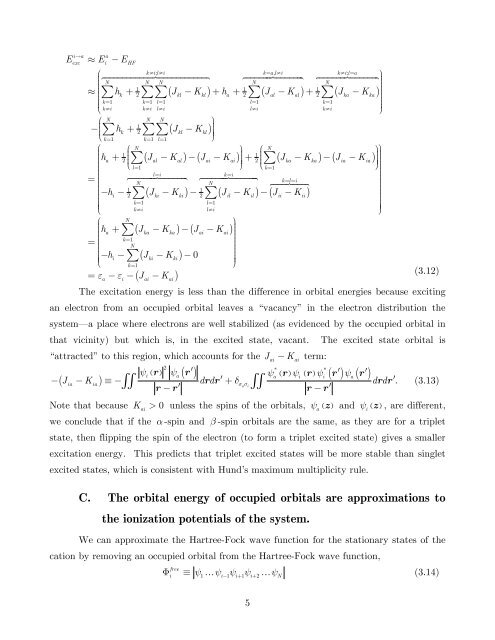 3. Discussion of the Hartree-Fock Equations