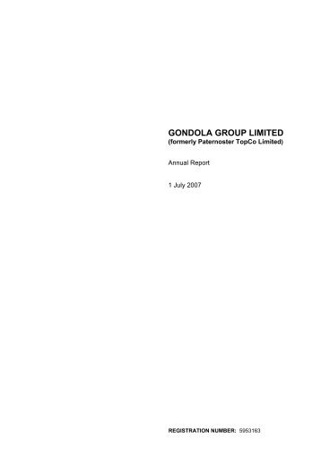 Annual Report - Gondola Holdings