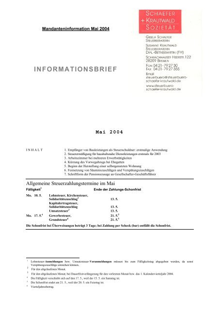 INFORMATIONSBRIEF