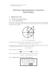 Fonctions trigonomÃ©triques et fonctions hyperboliques