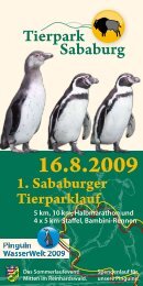 1. Sababurger Tierparklauf - HLV-Kreis-Hofgeismar