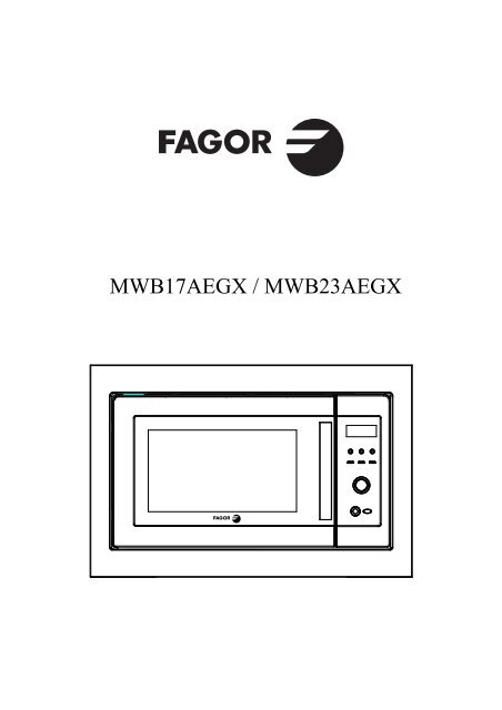 Mwb17aegx Mwb23aegx Fagor