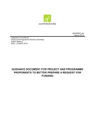 guidance document for project and programme ... - Adaptation Fund