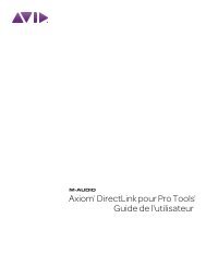 Axiom DirectLink pour Pro Tools Guide de l'utilisateur - M-Audio