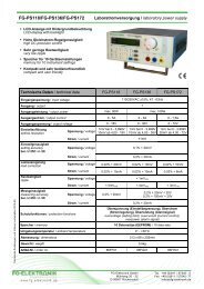 FG-PS118/FG-PS136/FG-PS172 - FG-Elektronik GmbH