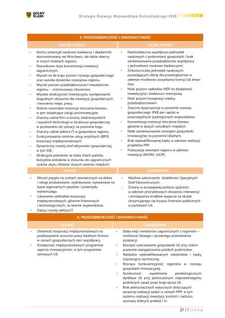 StrategiA Rozwoju Województwa Dolnośląskiego 2020 - Urząd ...