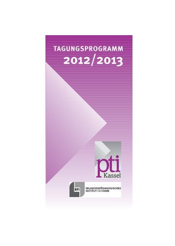 Tagungsprogramm (pdf) - PTI-Kassel