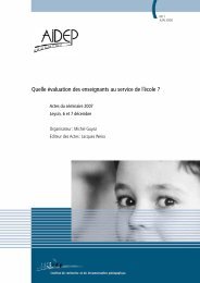 Quelle Ã©valuation des enseignants au service de l'Ã©cole - Publications