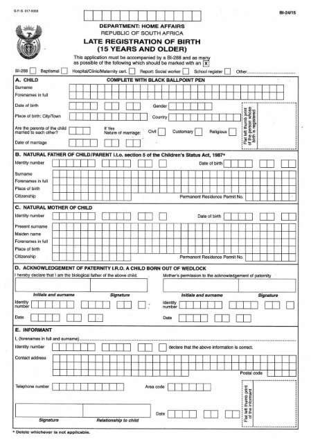 Late Registration Of Birth BI24 15 South Africa late-registration-of-birth-bi24-15-south-africa