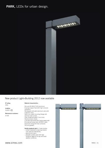 PARK, LEDs for urban design. - SIMES SpA