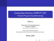 (CMPUT) 201 - Department of Computing Science - University of ...