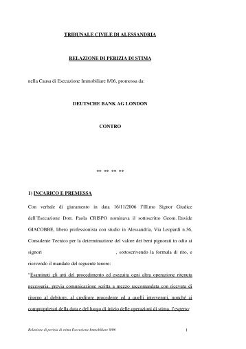 TRIBUNALE CIVILE DI ALESSANDRIA ... - Astagiudiziaria