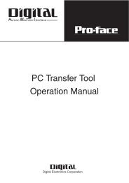 PC Transfer Tool Operation Manual - Pro-face America HMI Store