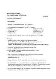 Montageanleitung Heckstabilisator VW-KÃ¤fer - KERSCHER TUNING