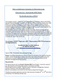 the company leszek j. olejniczak financial advisor (dvag)