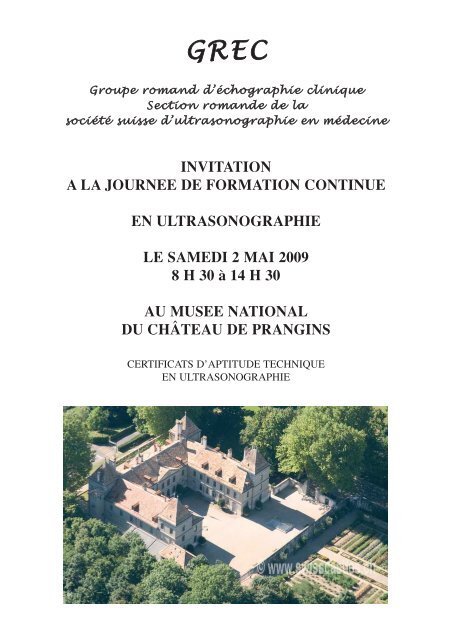 INVITATION A LA JOURNEE DE FORMATION CONTINUE ... - SGUM