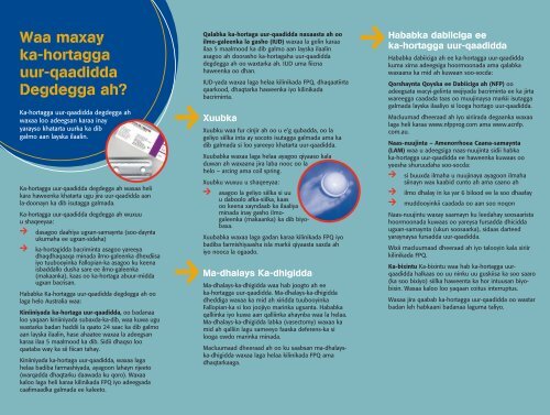 PDF Somali printable A4 version - Family Planning Queensland